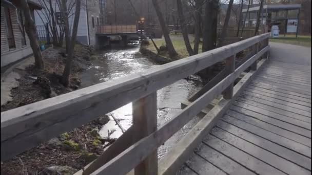 位于奥地利北部阿格的一座横跨维尔河的桥 高质量的4K镜头 — 图库视频影像