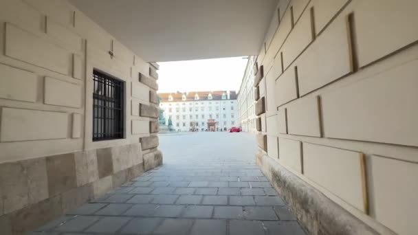Wiedeń Hofburg Cesarski Dwór Pałacowy Wysokiej Jakości Materiał — Wideo stockowe