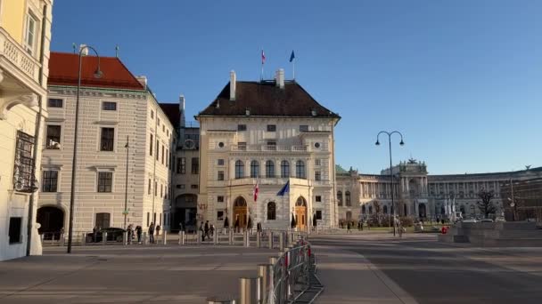 Residência Presidencial Palácio Viena Hofburg Imagens Alta Qualidade — Vídeo de Stock