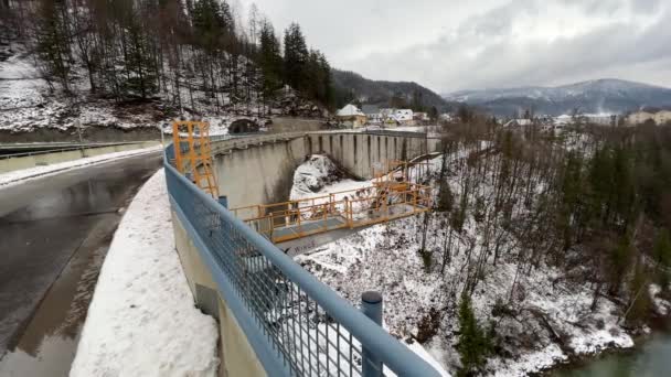 オーストリア北部のSteyr川と川ダム 高品質4K映像 — ストック動画