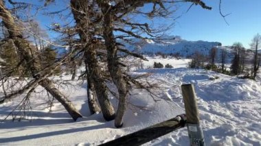 Hinterstoder Yukarı Avusturya 'da kayak panoraması. Yüksek kalite 4k görüntü