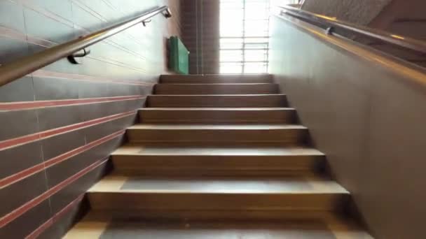 Escadaria Edifício Industrial Histórico Imagens Alta Qualidade — Vídeo de Stock