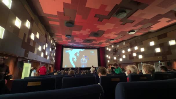 Historyczne Kino Premierowe Centrum Wiednia Wysokiej Jakości Materiał — Wideo stockowe