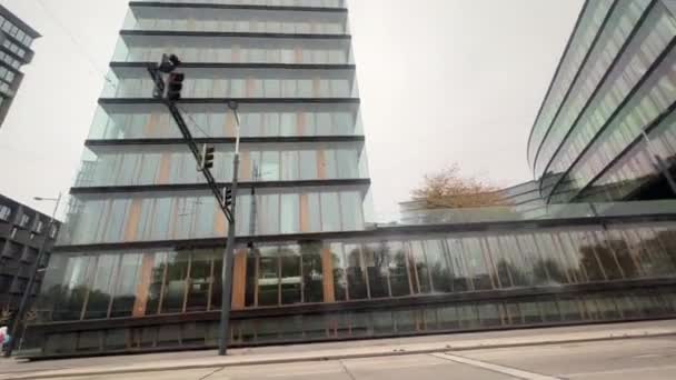 Modern Office Buildings Vienna High Quality Footage — Stock Video