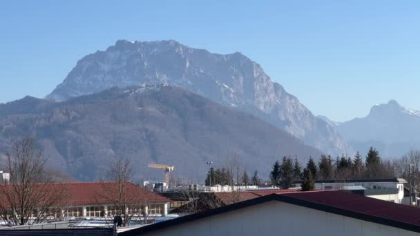 Траунштайн Верхней Австрии Рассматривается Гмундена Высококачественные Кадры — стоковое видео