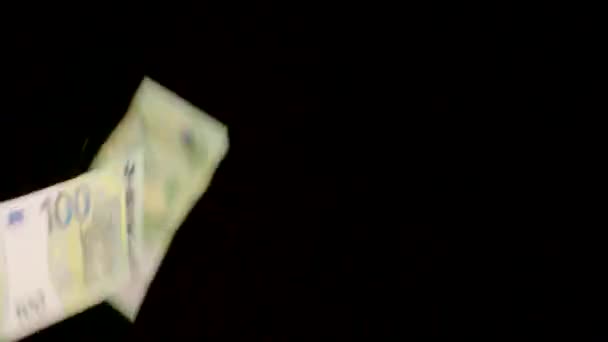 Avro Banknotlarını Yavaş Çekimde Sallıyor Yüksek Kaliteli Fullhd Görüntüler — Stok video