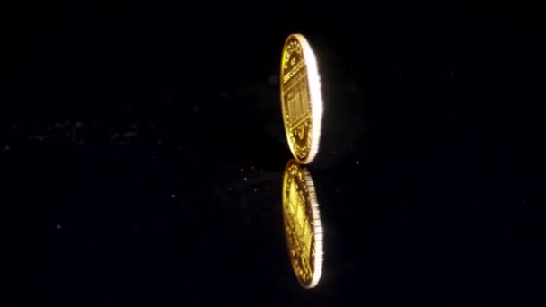 Zlatá Mince Wiener Philharmoniker Rotující Vysoce Kvalitní Fullhd Záběry — Stock video