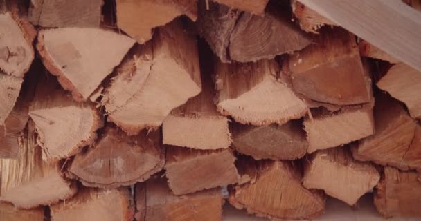 Дров Деревянной Коробке Высококачественные Кадры — стоковое видео
