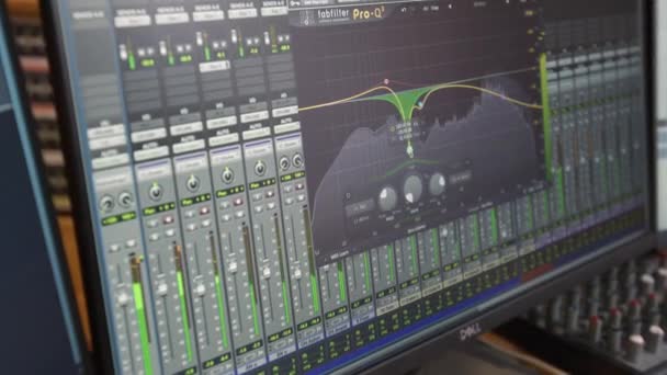 Digital Audio Plugins Mixing Software High Quality Footage — Stock Video