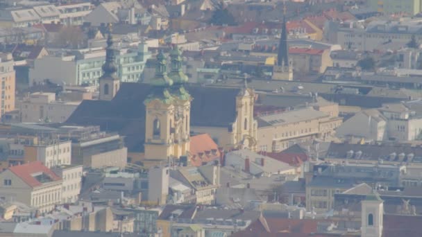 Vistas Ciudad Linz Con Vista Centelleo Imágenes Alta Calidad — Vídeos de Stock