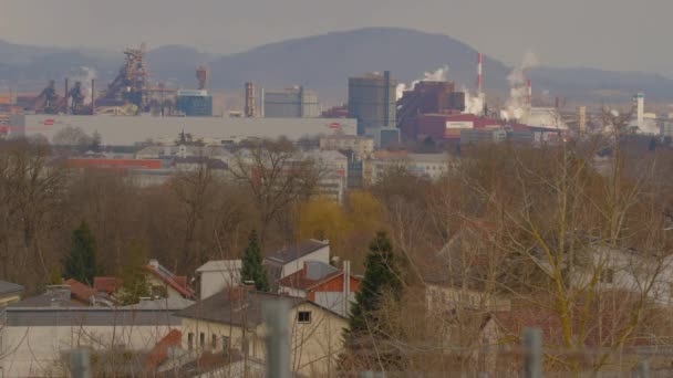 Timelapse Viñedo Zona Industrial Linz Imágenes Alta Calidad — Vídeos de Stock
