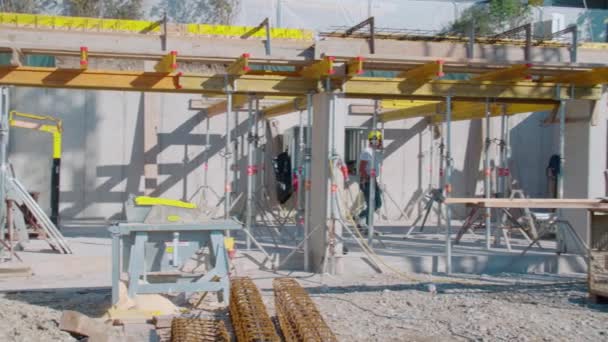 Lakóépület Építési Területe Kiváló Minőségű Felvételek — Stock videók