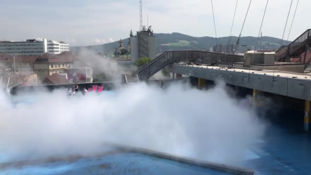 Machine Brouillard Exposition Art Linz Haute Autriche Images Haute Qualité — Video