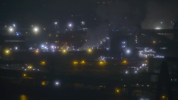 Acciaio Linz Notte Filmati Alta Qualità — Video Stock