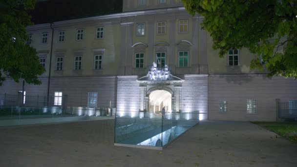 Linz Landhaus Guvernarea Noapte Austriei Superioare Imagini Înaltă Calitate — Videoclip de stoc