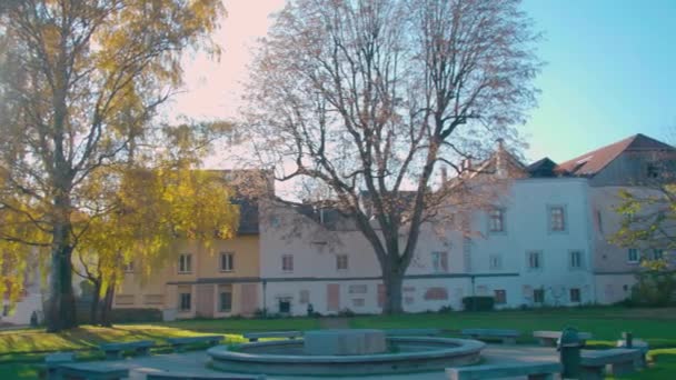 Historisches Schloss Und Schloss Wels Oberösterreich Hochwertiges Filmmaterial — Stockvideo
