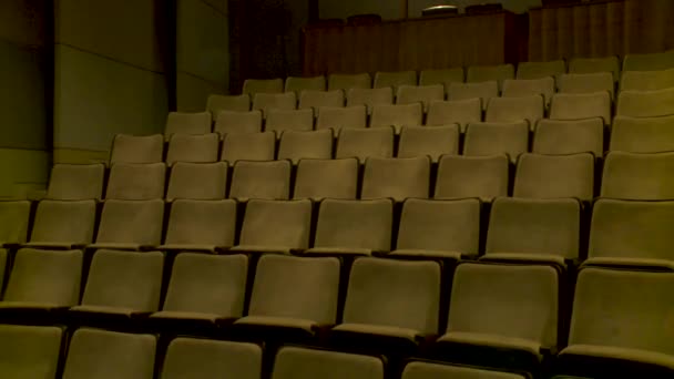 Boş Tiyatro Salonu Manzarası Yüksek Kaliteli Fullhd Görüntüler — Stok video