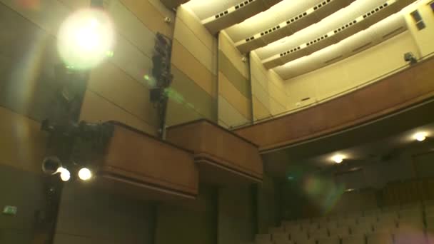 Boş Tiyatro Salonu Manzarası Yüksek Kaliteli Fullhd Görüntüler — Stok video