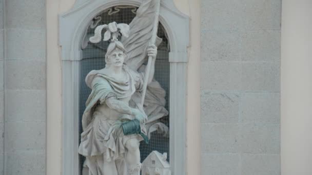 上奥地利圣弗洛里安的雕像 高质量的4K镜头 — 图库视频影像