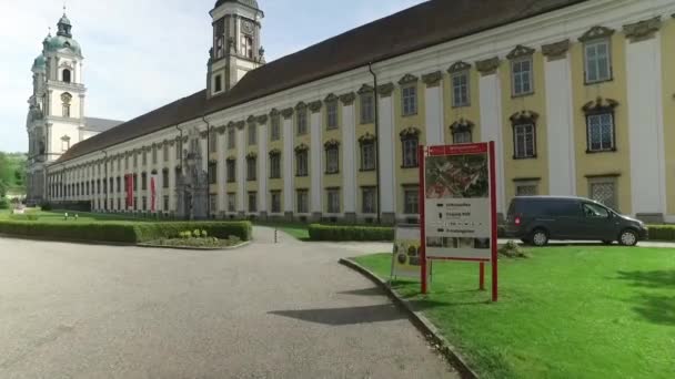 Barroco Sankt Florian Abbey Portal Alta Áustria Imagens Fullhd Alta — Vídeo de Stock