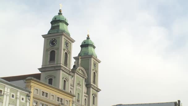 オーストリア北部のリンツの広場 高品質のフルHd映像 — ストック動画