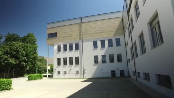 Kronstorfova Základní Škola Bývalé Pracoviště Antona Brucknera Vysoce Kvalitní Fullhd — Stock video