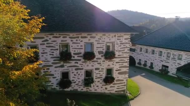 Анімація Типового Фермерського Будинку Мульвієртель Верхня Австрія Високоякісні Кадри Твердим — стокове відео