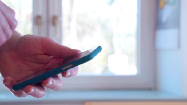 Akıllı Telefondaki Taramasını Kapat Yüksek Kalite Görüntü — Stok video