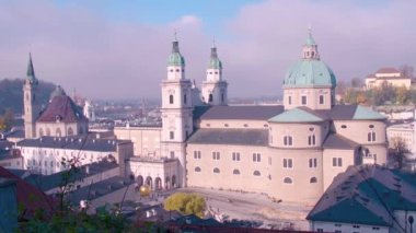 Salzburg kilisesi ve manastır bölgesi. Yüksek kalite 4k görüntü
