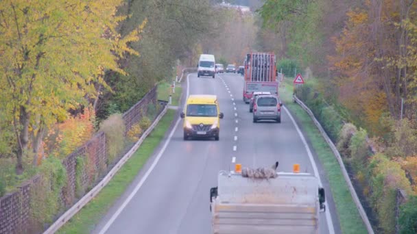 Trafik Gatan Oberösterreich Högkvalitativ Film — Stockvideo