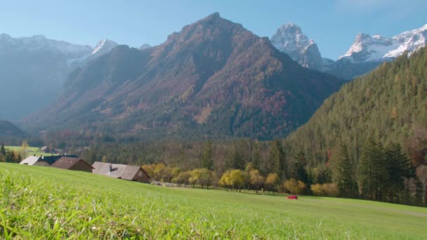 Hinterstoder Landscape Spitzmauer View High Quality Footage — Stock Video