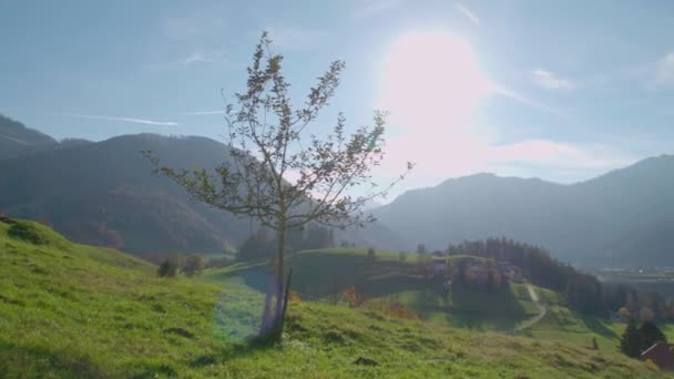 Schönes Alpenpanorama Oberösterreich Hochwertiges Filmmaterial — Stockvideo