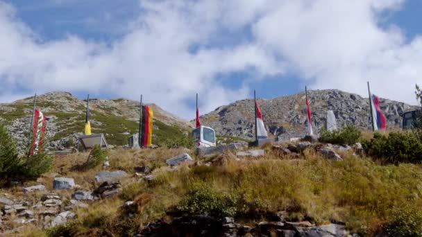 Flags High Alpine Region High Quality Footage — Stock Video