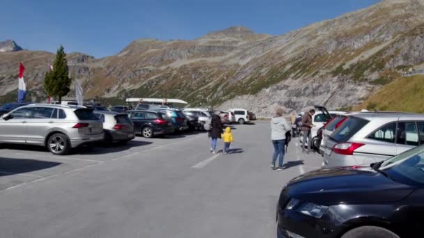 Parking Lot High Alpine Region High Quality Footage — Stock Video