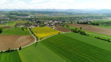 Wieselburg Aşağı Avusturya hava sahaları. Yüksek kalite 4k görüntü