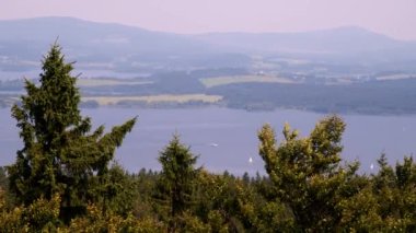 Wittinghausen kalesi, Çek Cumhuriyeti 'ndeki Lipno barajı yakınlarında. Yüksek kalite 4k görüntü