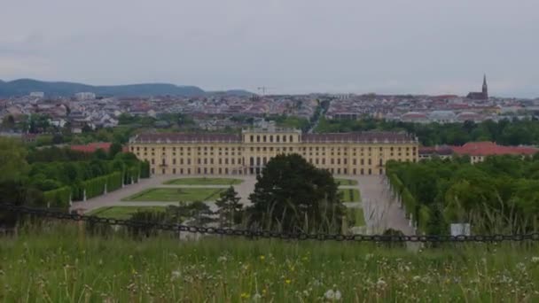 Вигляд Імператорського Палацу Шенбрунн Відні Австрія Кадри Високої Якості — стокове відео