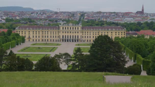 Pohled Palác Císaře Schoenbrunna Vídni Rakousko Vysoce Kvalitní Záběry — Stock video