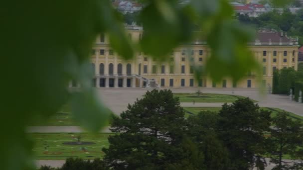 Pohled Palác Císaře Schoenbrunna Vídni Rakousko Vysoce Kvalitní Záběry — Stock video