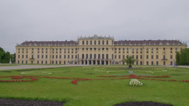Widok Cesarskiego Pałacu Schoenbrunn Wiedniu Austria Wysokiej Jakości Materiał — Wideo stockowe