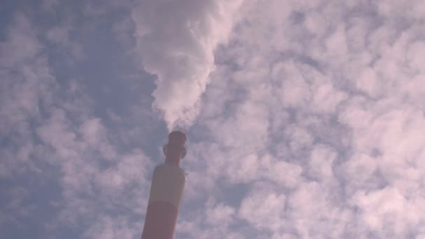 煙スタックで地域暖房工場 高品質4K映像 — ストック動画