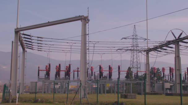 Transformers Substation Power Grid High Quality Footage — Stock Video