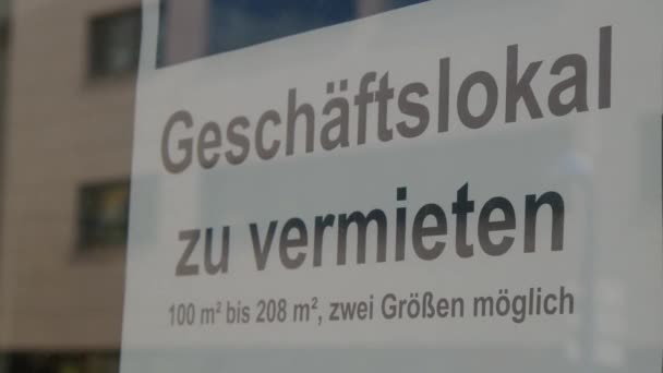 Obchod Pronájmu Němčině Displeji Vysoce Kvalitní Záběry — Stock video