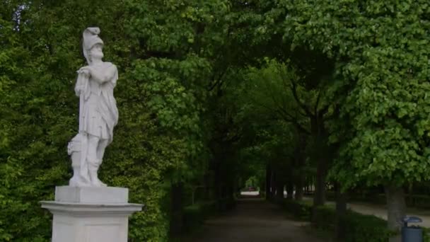 Barokní Socha Císařském Paláci Schoenbrunn Vídni Rakousko Vysoce Kvalitní Záběry — Stock video
