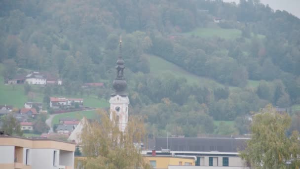 Město Kirchdorf Der Krems Vysoce Kvalitní Záběry — Stock video