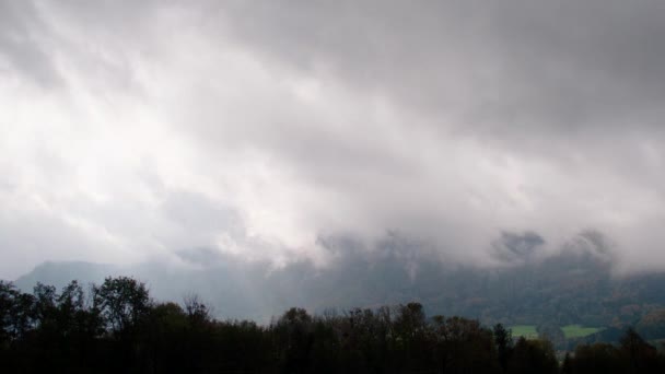 Chmury Timelapse Alpejskiej Góry Wysokiej Jakości Materiał — Wideo stockowe