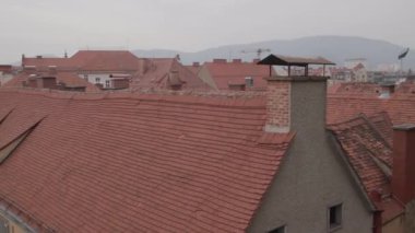 Avusturya 'nın Graz kentindeki tarihi çatılar. Yüksek kalite 4k görüntü