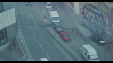 Avusturya, Viyana 'da şehir trafiği. Yüksek kalite 4k görüntü