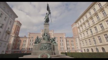 Avusturya, Viyana 'daki Rossauer garnizon binasındaki Alman anıtı. Yüksek kalite 4k görüntü