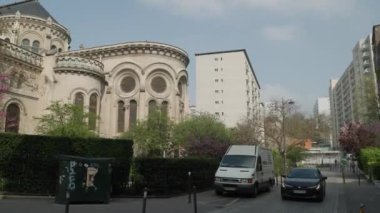 Paris Kilisesi Notre Dame De La Croix. Yüksek kalite 4k görüntü